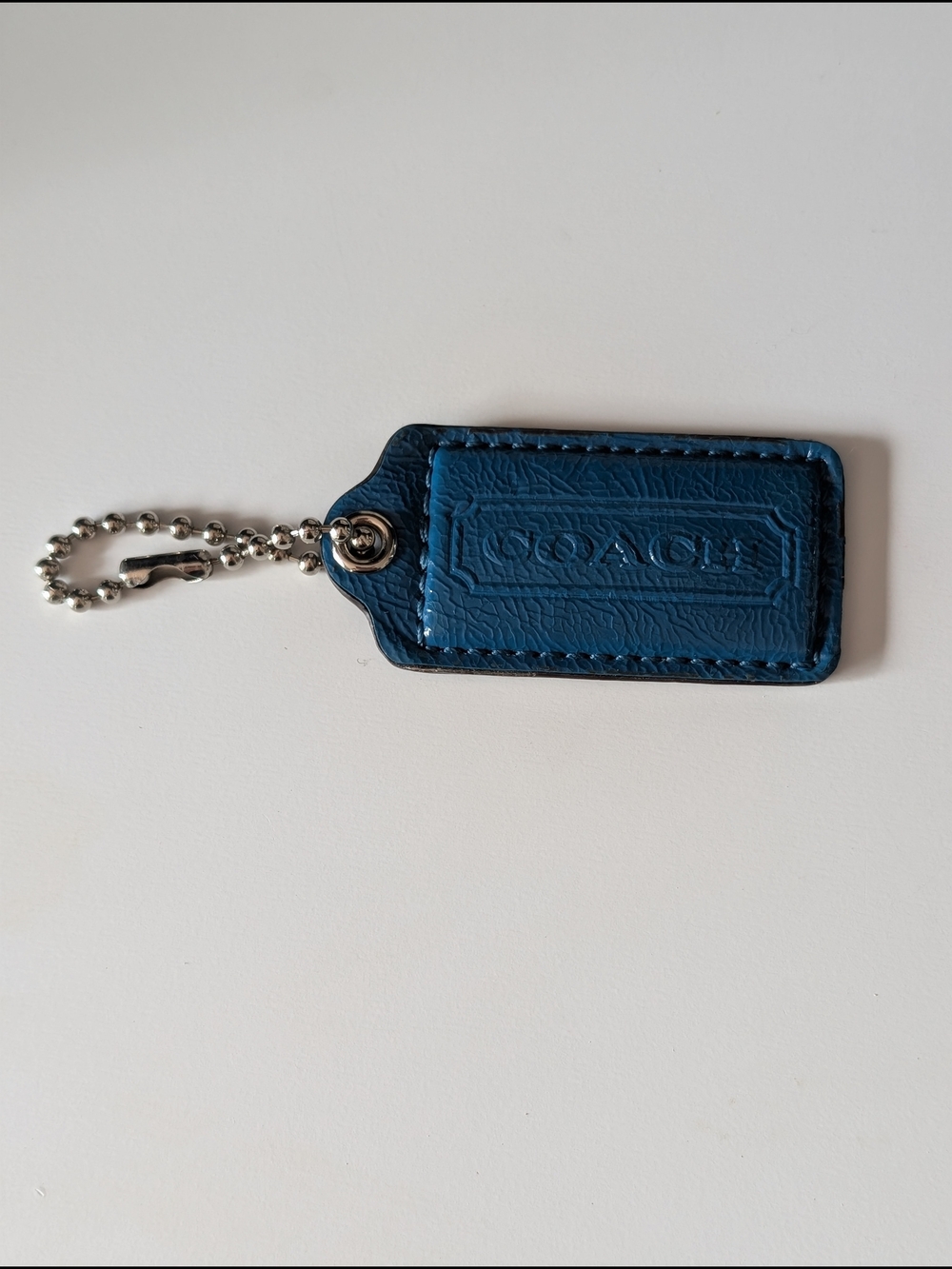 Coach 2.5" Deep Blue Patent Leather Hangtag